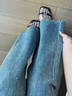 拉夏貝爾超火滿(mǎn)天星閃鉆微喇牛仔褲女春季爆款燙鉆辣妹顯瘦喇叭褲 曬單實(shí)拍圖