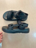 ONEGE新款夏天兒童涼鞋耐磨魔術(shù)貼男童防滑軟底時(shí)尚中大童外穿沙灘鞋潮 黑色 L18 37 內長(cháng)23.5cm 曬單實(shí)拍圖