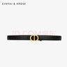 CinvaiKrose小c&k真皮皮帶女士腰帶女2026新款輕奢侈裙帶三八節女神禮物 黑色 100cm 曬單實(shí)拍圖