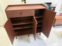 鞋柜家用門(mén)口多功能收納儲物柜實(shí)木腿入戶(hù)防塵鞋架大容量靠墻 【店長(cháng)推薦】郁金檀木色100cm 曬單實(shí)拍圖