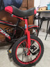君立獨輪車(chē)兒童高端彩圈獨輪車(chē)成人單輪自行車(chē)平衡車(chē)獨輪雜技車(chē) 紅色彩圈16寸+停車(chē)架+打氣筒 曬單實(shí)拍圖