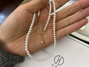 大溪地極光小米珠珍珠項鏈3.5-4mm吉爾德歐若拉18K金淡水珍珠節日禮物 曬單實(shí)拍圖