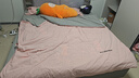 海瀾之家（HLA）床上三/四件套純棉100%a類(lèi)裸睡親膚被套床單床笠床上用品單件套件 A類(lèi)純棉透氣升級(jí)-淺粉灰 床單款 1.5/1.8m床-被套200*230cm 曬單實(shí)拍圖