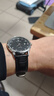 萬(wàn)晨手表帶男真皮適用西鐵城天梭浪琴美度天王卡西歐DW黑色20mm銀針扣 曬單實(shí)拍圖