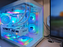 AOC震天弓CG355白色 MATX臺式電腦海景房機箱 一體式曲面彎玻/360水冷/ARGB燈帶/左右分倉/快拆設計 曬單實(shí)拍圖