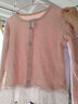 ONEDEW國際品牌女童長(cháng)袖T恤拼接圓領(lǐng)秋季新款兒童寶寶童裝甜美洋氣 柔粉色 馬麗莎羊絨 120 cm 曬單實(shí)拍圖