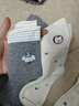 古今（GUJIN）可愛(ài)襪子女款白色中筒棉襪卡通植絨春秋款日系堆堆長(cháng)襪4雙 曬單實(shí)拍圖