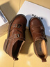 百麗（Belle）時(shí)光畫(huà)報孟克樂(lè )福鞋女26春新款商場(chǎng)英倫風(fēng)牛皮小皮鞋F6R1DAM6預售 棕色 37 曬單實(shí)拍圖