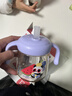 貝親水杯 兒童水杯牛奶杯 寶寶喝水喝奶PPSU學(xué)飲杯吸管杯 熊貓系列 牛奶杯-香芋波波紫 330ml 曬單實(shí)拍圖