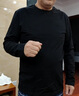 羅蒙（ROMON）莫代爾男士長(cháng)袖t恤2026春秋季新款桑蠶絲圓領(lǐng)衛衣純色打底上衣男 黑色 2XL 54 【建議165斤-185斤】 曬單實(shí)拍圖