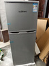 新飛家用冰箱小型 冷藏冷凍兩用1-2人 出租房用小冰箱迷你 辦公室宿舍靜音電冰箱多層 客廳省電節能 118升 雙門(mén) 鈦空銀 曬單實(shí)拍圖