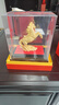 漢京生肖馬絨沙金工藝品擺件馬年吉祥物辦公室客廳裝飾喬遷開(kāi)業(yè)禮物 【順豐包郵】大號 長(cháng)26.5寬17.5高32.5厘米 曬單實(shí)拍圖