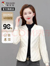 啄木鳥(niǎo)2025冬羽絨服內膽女輕薄修身內穿保暖貼身中老年媽媽款馬甲 米白色 2XL  125-135斤 曬單實(shí)拍圖