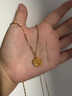 中國珠寶繞線(xiàn)小方糖黃金項鏈女999足金吊墜生日禮物送女朋友老婆 總金重約2.6g【足金套鏈】 曬單實(shí)拍圖