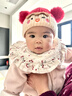 兔兔大文嬰幼兒帽子秋冬季新生寶寶過(guò)年紅色新年周歲毛線(xiàn)帽0-6-12個(gè)月兒童 紅色雙球腮紅（棉布里） 帽圍42-52cm，建議3個(gè)月-3歲 曬單實(shí)拍圖