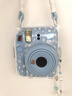 【mini12透明外殼】instax水晶殼拍立得硬殼相機保護殼殼子鏈條潮 藍白短+貝殼星星掛繩+貝殼貼紙+Mini12透明殼 曬單實(shí)拍圖