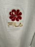FILA 斐樂(lè )官方情侶針織短袖衫2026春季新款時(shí)尚休閑純棉海棠花T恤 云菇白-WT L 175/96A/L 曬單實(shí)拍圖