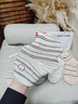皮爾卡丹（pierre cardin）襪子女生春夏刺繡條紋無(wú)骨縫合新疆棉襪10A抑菌防臭透氣不悶腳 5雙裝 均碼 曬單實(shí)拍圖