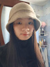 凡飾（FANCET）羊毛漁夫帽女秋冬優(yōu)雅貝雷帽顯臉小保暖圓頂盆帽生日禮物送長(cháng)輩 曬單實(shí)拍圖
