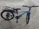 鳳凰官方旗艦店兒童自行車(chē)男女變速青少年學(xué)生山地車(chē)碟剎賽車(chē) 星際 藍灰【變速】后座+LED燈+輻條輪 20寸【適合125-160cm】 曬單實(shí)拍圖