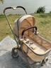 萌娃日紀兒童遛娃神器可坐可躺雙向嬰兒手推車(chē)0-3歲輕便折疊寶寶溜娃神車(chē) 大象灰+雙向推行+鋁合金車(chē)架+全景遮陽(yáng)棚 曬單實(shí)拍圖