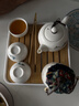 金鑲玉 旅行茶具套裝 便攜陶瓷功夫茶具手提包帶茶盤(pán)茶壺茶杯 一壺四杯 稱(chēng)心如意旅行茶具 曬單實(shí)拍圖