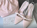 CHARLES&KEITH緞面蝴蝶結尖頭高跟涼鞋女生日禮物女神節禮物送女友CK1-60361556 Light Pink淺粉色 37 曬單實(shí)拍圖