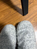 內泊【羊毛超保暖】乳膠棉鞋冬季全包跟防臭室內舒適家居棉拖鞋男灰48 曬單實(shí)拍圖
