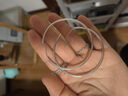 新款老銀鳯祥999純銀耳圈女2026年款潮純銀圈圈耳環(huán)韓國氣質(zhì)款 圓管光面直徑5厘米偏大號 足銀 曬單實(shí)拍圖