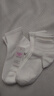 歐迪芬5雙女士襪子女100%純棉秋冬季10A抑菌防臭舒適透氣短筒襪女白色 曬單實(shí)拍圖