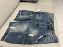 花花公子破洞牛仔工裝短褲男士夏季薄款五分褲中青年外穿休閑上班中褲子 曬單實(shí)拍圖