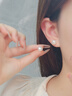 中國黃金天然淡水珍珠耳釘女銀耳飾時(shí)尚飾品生日禮物送女友老婆結婚紀念日 小圓珠耳釘6mm-白色款 曬單實(shí)拍圖
