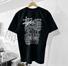 斯圖西（stussy）·斯圖西CALIFORNIA GROWN TEE PIGMENT DYED涂鴉短袖T恤 黑色(水墨涂鴉) XL 曬單實(shí)拍圖