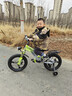 飛鴿兒童自行車(chē)3-6-10-12歲帶輔助輪小孩兒自行車(chē)腳踏車(chē)單車(chē) 綠色 一體輪 避震前叉 后座版+悍馬輔助輪+側支撐 16寸【適合105-135厘米】 曬單實(shí)拍圖