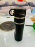 慕馨（moosen）茶水分離玻璃杯男士雙層防摔泡茶杯高硼硅水杯子 【升級防摔+茶漏】黑色520ml 曬單實(shí)拍圖