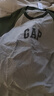 蓋璞男女裝2026春季經(jīng)典款印花logo撞色棉質(zhì)插肩袖寬松長(cháng)袖T恤725630 曬單實(shí)拍圖