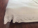 雅鹿法式全棉棉麻四件套雙層紗蕾絲花邊被套純棉亞麻床單四季床上用品 麻本-米婭 1.8m 床單款 四件套-被套200*230cm 曬單實(shí)拍圖