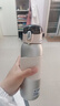 cica吸管保溫杯孕婦產(chǎn)婦專(zhuān)用躺著(zhù)喝水成人316不銹鋼水杯子帶重力球 香檳米 500ml【316不銹鋼+重力球】 曬單實(shí)拍圖