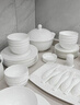NINE CRANES浮雕景德鎮骨瓷餐具喬遷新居純白碗盤(pán)釉下彩碗碟套裝家用餐具整套 52件6人套裝丨高溫健康骨瓷丨皮箱錦盒裝 曬單實(shí)拍圖