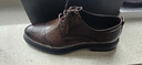 百麗通勤商務(wù)皮鞋男鞋春夏牛皮鞋真皮鞋婚鞋職場(chǎng)正裝鞋 棕色 42 曬單實(shí)拍圖