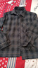 大嘴猴（paul frank）長(cháng)袖襯衫男士秋冬季格子襯衣男休閑工裝外套男裝上衣 灰色 M 曬單實(shí)拍圖