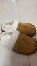 棉拖男棉拖女居家棉拖鞋加絨棉拖鞋男保暖鞋月子鞋女包頭拖女 卡其色 38-39 偏小一碼 曬單實(shí)拍圖