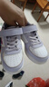 特步童鞋兒童空一校園百搭小白鞋學(xué)生板鞋 雪青紫/淺品紅 34 曬單實(shí)拍圖