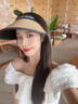 viney防曬帽子女夏季空頂遮陽(yáng)太陽(yáng)帽大檐騎車(chē)遮臉海邊草帽沙灘帽鴨舌帽 卡其色 時(shí)尚簡(jiǎn)約休閑百搭戶(hù)外登山帽 曬單實(shí)拍圖