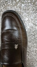 稻草人秋冬商務(wù)休閑鞋男士頭層牛皮鞋男正裝鞋懶人套腳豆豆鞋  棕色 39 曬單實(shí)拍圖