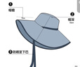 蕉下（beneunder）遮陽(yáng)帽子女雙面漁夫帽防曬帽男大帽檐防紫外線(xiàn)全臉遮陽(yáng)太陽(yáng)帽米 曬單實(shí)拍圖