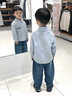 巴布豆男童褲子2026春秋新款兒童牛仔褲洗水復古長(cháng)褲中大童男孩帥氣春裝 【耐磨耐穿|牛仔褲】深藍 折角巴布X 110 曬單實(shí)拍圖