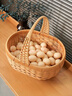 興泰旺新款手工仿藤編織手提菜籃子水果籃購物籃雞蛋收納采摘野餐編織筐 中國結手提籃-大號 36*27*19cm G316-001 曬單實(shí)拍圖