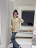 ELAND衣戀襯衫女時(shí)尚格紋翻領(lǐng)長(cháng)袖上衣氣質(zhì)通勤襯衣2026春季新款 黃色(30)Yellow S /160 曬單實(shí)拍圖