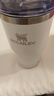 STANLEY保溫杯水杯巨無(wú)霸吸管杯大容量杯子保溫保冷時(shí)尚居家戶(hù)外男女禮物 【新色來(lái)襲】霜白色- 591ml 曬單實(shí)拍圖